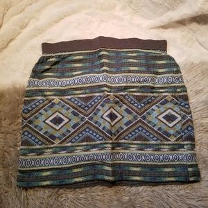 American Eagle Multicolored Tribal Skirt
